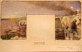 Patrimony study painting for Rennes city hall by Louis Roger at Museum of Fine Arts of Rennes. Rennes, France.