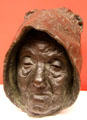 Head of a Breton sculpture by Jean Boucher at Museum of Fine Arts of Rennes. Rennes, France.