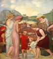 First step painting by Maurice Denis at Museum of Fine Arts of Rennes. Rennes, France.