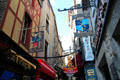 Some of many signs along Grande Rue. Mont-St-Michel, France.