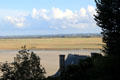 Water & marshes seen from Mont-St-Michel. Mont-St-Michel, France.
