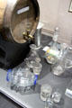Carafes for distilled ciders "Eau-de-Vie" at Museum of Normandy. Caen, France.