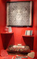 Lace making display at Museum of Normandy. Caen, France.