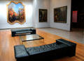 Gallery with sofas at Caen Museum of Fine Arts. Caen, France.