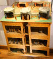 Model of underground bunkers of French Maginot Line defenses at Caen Memorial. Caen, France