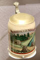 Commemorative beer mug given to German soldiers stationed along Westwall German border defenses at Caen Memorial. Caen, France.
