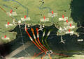 Overview map of Normandy Invasion at Caen Memorial. Caen, France