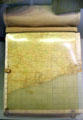 Canadian WWII map case at Juno Beach Centre. Courseulles-sur-Mer, France.