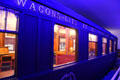 Armistice rail car with furnishings same as those used in 1918 at Armistice Rail Car clearing. Compiègne, France