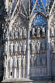 Saints carved on facade of Rouen Cathedral. Rouen, France.