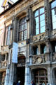Carved facade details on House of Exchequer. Rouen, France.
