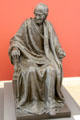Papier maché model of Voltaire seated by Jean-Antoine Houdon at Rouen Museum of Fine Arts. Rouen, France