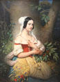 A gleaner painting by Joseph-Désiré Court at Rouen Museum of Fine Arts. Rouen, France.
