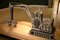 Caterpillar sculpture by Wim Delvoye at Rouen Museum of Fine Arts. Rouen, France.