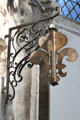 Wrought iron cantilevered shop sign at Wrought Iron Museum. Rouen, France.
