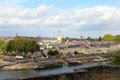 Barges traveling along Maine River. Angers, France.