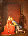 Detail of Paolo & Francesca painting by Jean-Auguste-Dominique Ingres at Angers Fine Arts Museum. Angers, France.