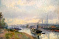 Tug Boats at Rouen painting by Albert Lebourg at Angers Fine Arts Museum. Angers, France.