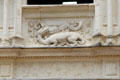 Carving of salamander surrounded by flames representing François I on Château d'Azay-le-Rideau. Azay-le-Rideau, France.
