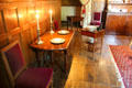 Serving table in dining room at Château d'Azay-le-Rideau. Azay-le-Rideau, France.