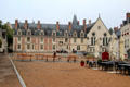 Forecourt leading to Blois Chateau. Blois, France.