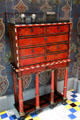 Cabinet on columns with locking drawers from France or Italy at Blois Chateau. Blois, France.