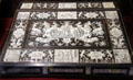 Writing desk with two side drawers, inlaid with ivory & ebony from Italy at Blois Chateau. Blois, France.