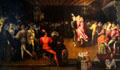 Royal court ball painting by unknown in Queen's Gallery sat Blois Chateau. Blois, France.