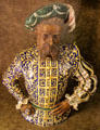 Ceramic bust of man in Renaissance dress by Angelo Minghetti of Italy at Blois Chateau. Blois, France.