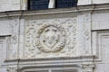 Royal crest over entrance at Chenonceau Chateau. Chenonceau, France.