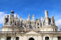Roofline of Chambord Chateau. Chambord, France.
