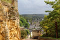 View of Collegiale Saint Mexme church from Château de Chinon. Chinon, France.