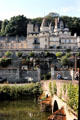 Chateau D'Ussé seen above bridge across Indre River. Ussé, France.
