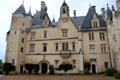 Courtyard entrance door of Chateau D'Ussé. Ussé, France.
