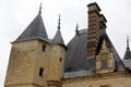 Roofline of Chateau D'Ussé. Ussé, France.