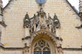 Details over Renaissance doorway of Chapel at Chateau D'Ussé. Ussé, France.