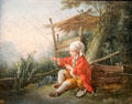 Little boy fishing painting by François Boucher at Orleans Beaux Arts Museum. Orleans, France.
