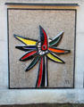 Ceramic mosaic, Le Tournesol, executed by R & C Brice & H. Mélano, after a study by Léger at Musée National Fernand Léger. Biot, France.