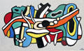 Projet pour une peinture murale painting at Musée National Fernand Léger. Biot, France.