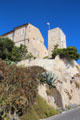 Square Roman tower &Château Grimaldi which houses Picasso Museum. Antibes, France.