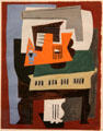 Piano painting by Pablo Picasso at Picasso Museum. Antibes, France.