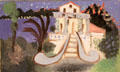 Villa Chêne Roc at Juan-les-Pins painting by Pablo Picasso at Picasso Museum. Antibes, France.