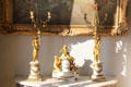 Ormolu candlesticks & clock at Villa Ephrussi de Rothschild. Saint Jean Cap Ferrat, France.