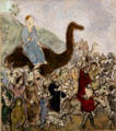 Jacob Leaves his Country to go to Egypt painting by Marc Chagall at Chagall Museum. Nice, France.