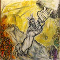 Moses Receiving the Tablets of the Law painting by Marc Chagall at Chagall Museum. Nice, France.