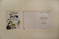Invitation Card for the opening of the museum by Marc Chagall at Chagall Museum. Nice, France.