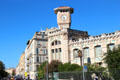 Buildings lining Promenade du Paillon. Nice, France.