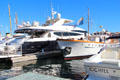 Yachts moored in harbor. St Tropez, France.