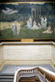 Classical mural around staircase at Musée des Beaux-Arts de Lyon. Lyon, France.