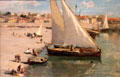 La Plage painting by Adolphe Appian at Beaux-Arts Museum. Lyon, France.